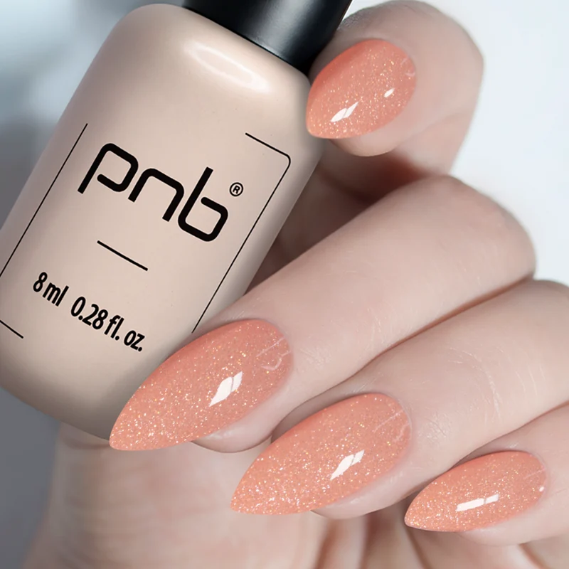 PNB sparkling peach gel nail polish 294 Secret Alchemy