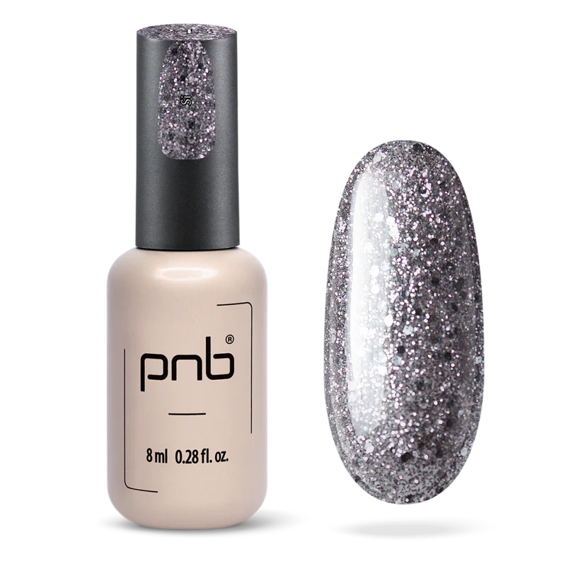 PNB silver sparkling gel nail polish 243 Si