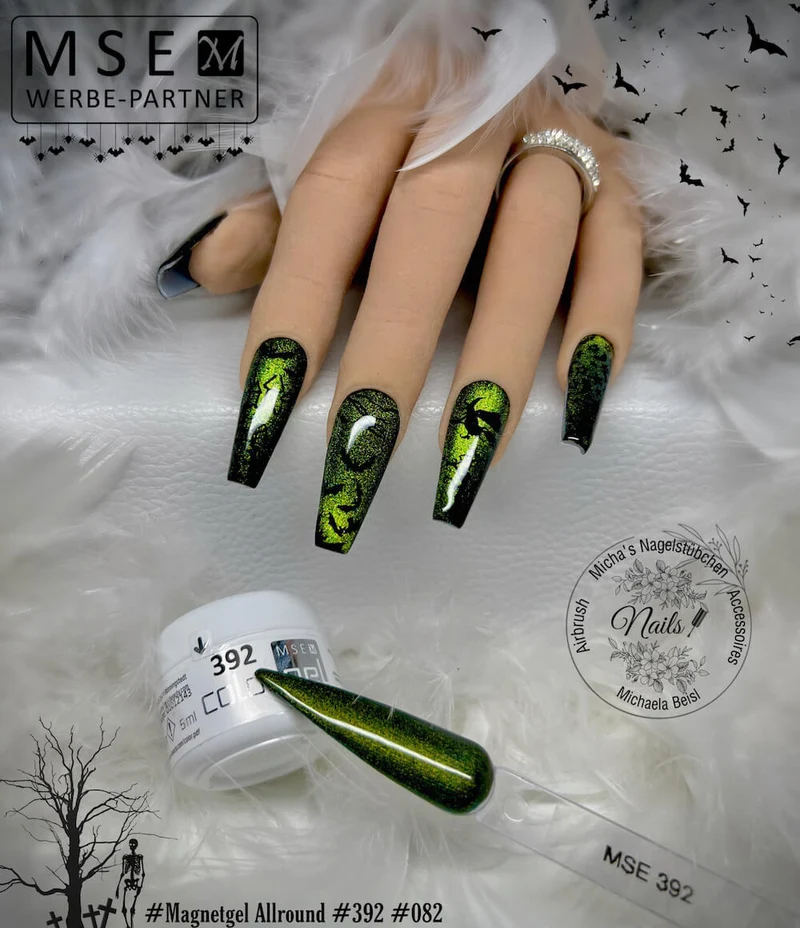 #392 Premium-EFFEKT Color Gel 5ml Olivgrün mit goldenen Akzenten