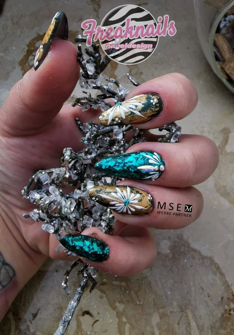 #281 Premium-GLITTER Color Gel 5ml Türkisfarbener Glitter