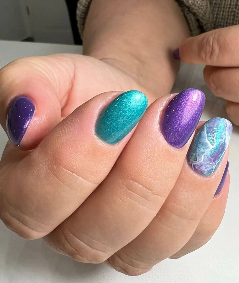 #280 Premium-EFFEKT Color Gel 5ml Mittleres Blaugrün mit dezentem Perlglanz