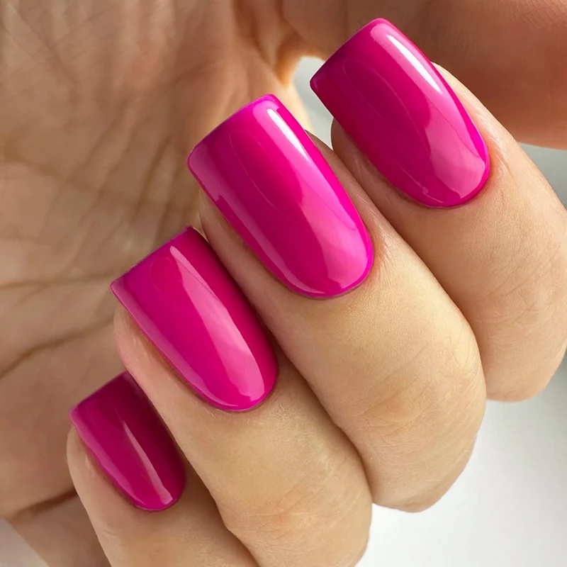 PNB pink coral gel nail polish 144 Bright Fuchsia