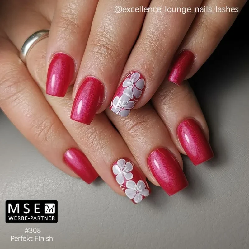 #308 Premium-EFFEKT Color Gel 5ml Kräftiges Bordeauxrot mit Schimmereffekt