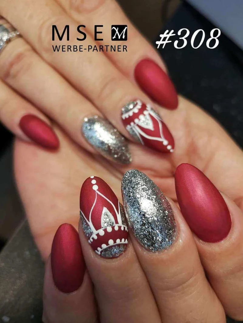 #308 Premium-EFFEKT Color Gel 5ml Kräftiges Bordeauxrot mit Schimmereffekt