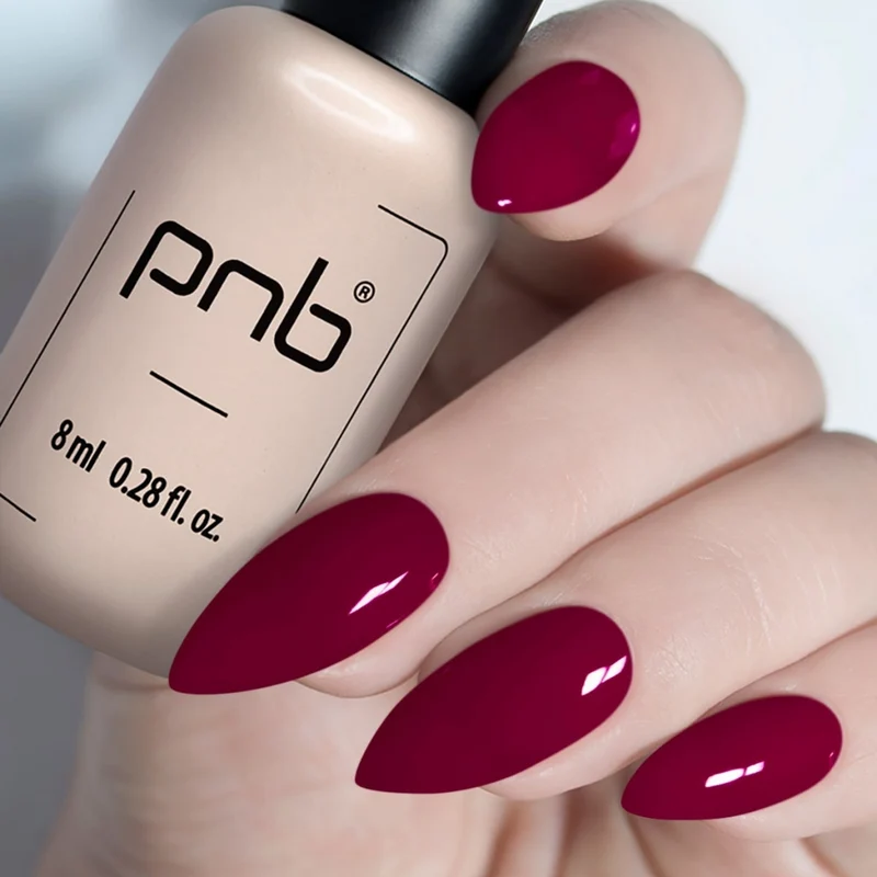 PNB red gel nail polish 211 Revolution