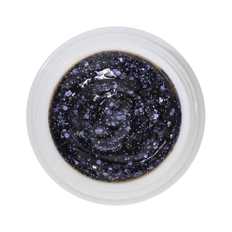 #298 Premium-GLITTER Color Gel 5ml Klassisches flieder Glittergel dominiert von groben Glitterpartikeln