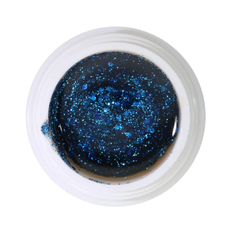 #297 Premium-GLITTER Color Gel 5ml Klassisches blaues Glittergel dominiert von groben Glitterpartikeln