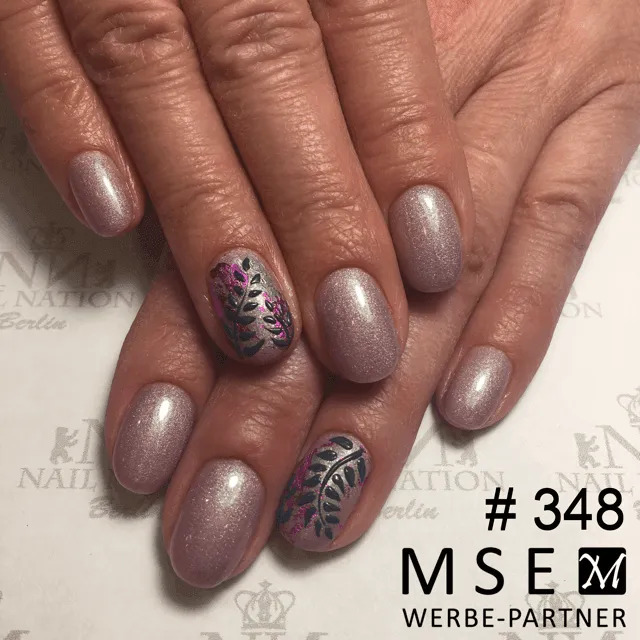 #348 Premium-EFFEKT Color Gel 5ml Silber mit rosa-grünem Schimmer