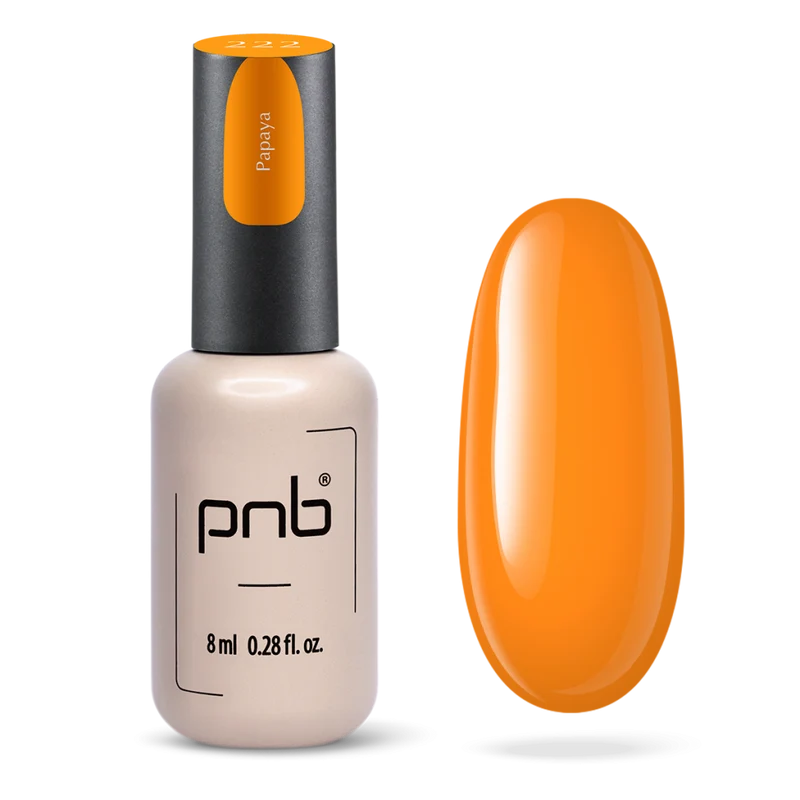 PNB orange gel nail polish 222 Papaya