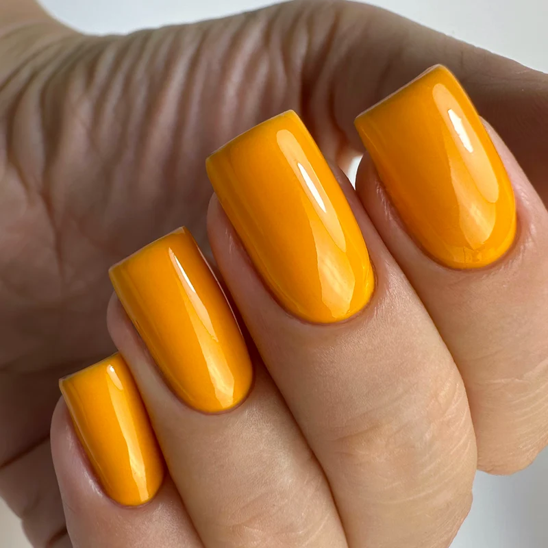 PNB orange gel nail polish 222 Papaya