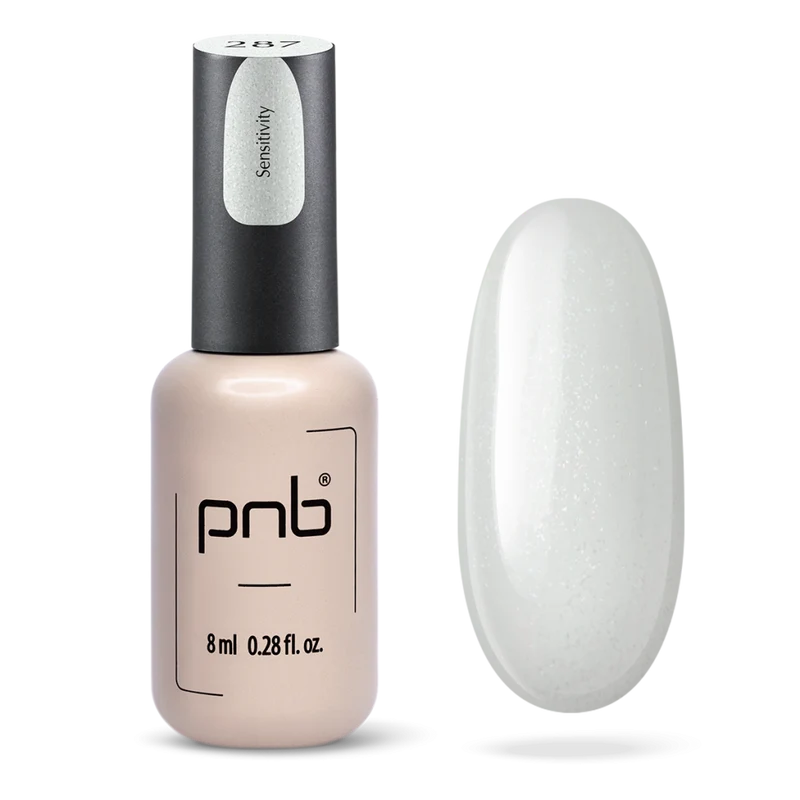PNB sparkling white gel nail polish 287 Sensitivity