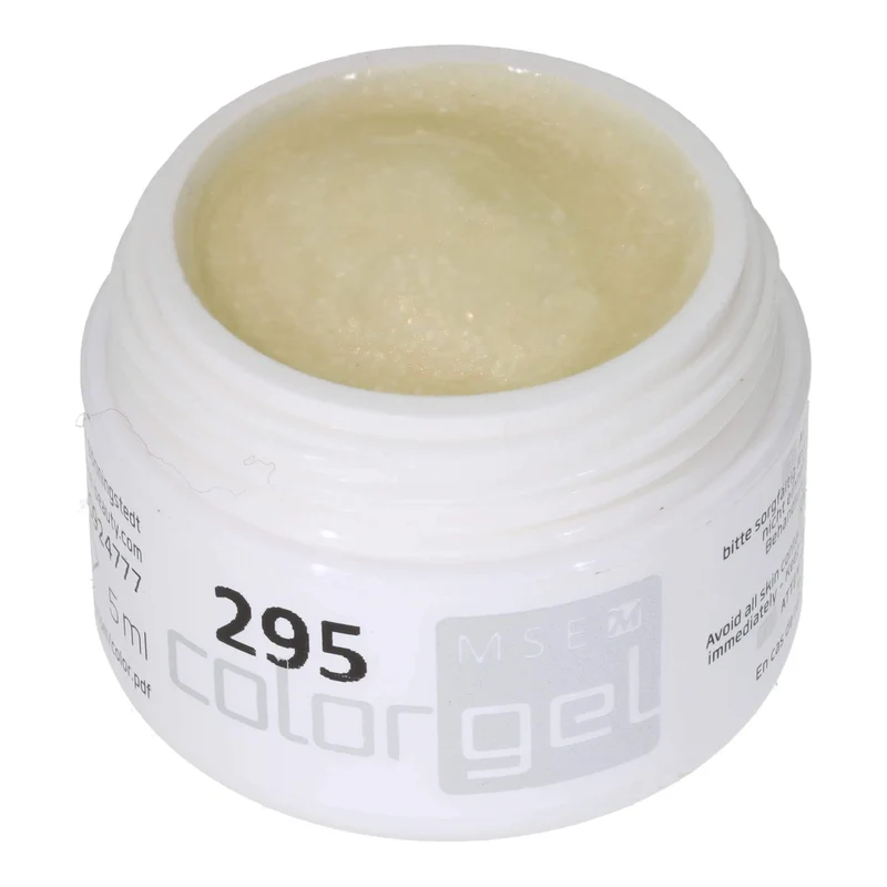 #295 Premium-GLITTER Color Gel 5ml Weiss mit kupfergoldenem Glitter