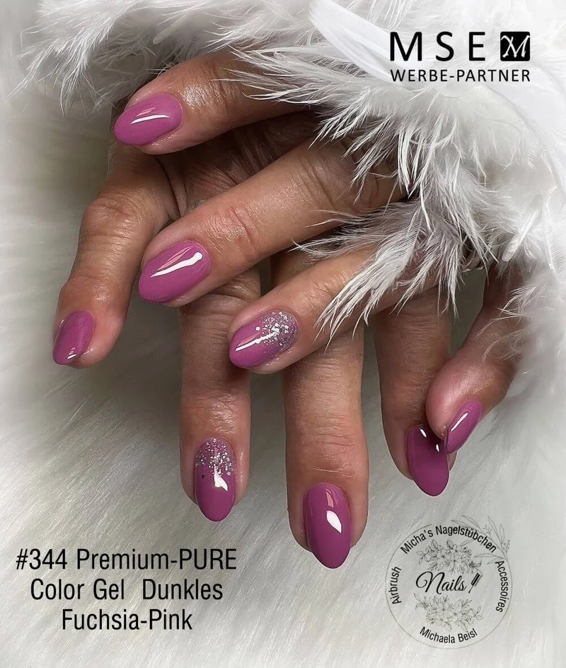 #344 Premium-PURE Color Gel 5ml Dunkles Fuchsia-Pink