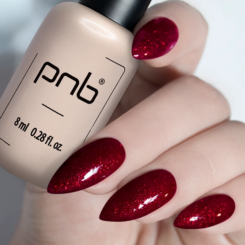 PNB sparkling red gel nail polish 109 Ruby Heart