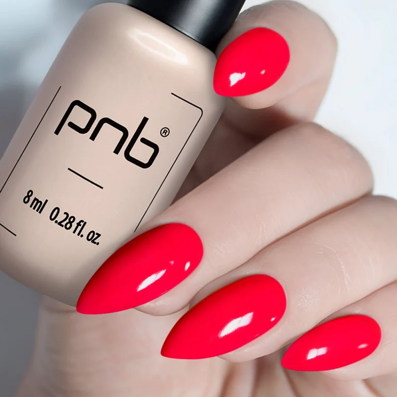 PNB red gel nail polish 166 Party Queen