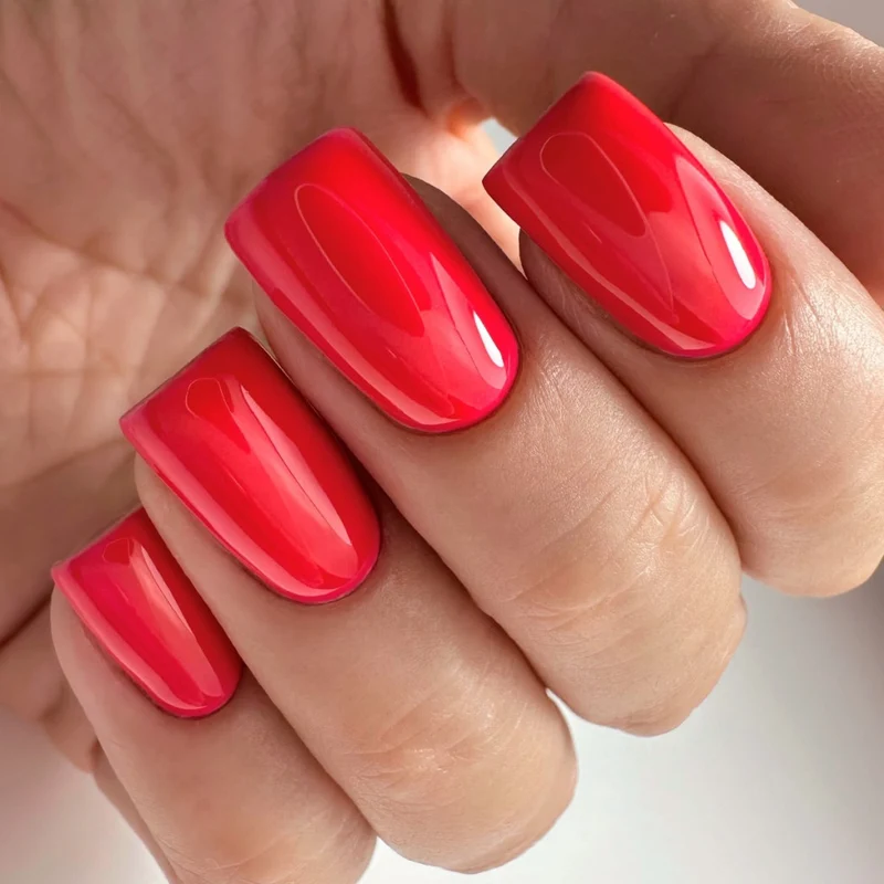 PNB red gel nail polish 166 Party Queen