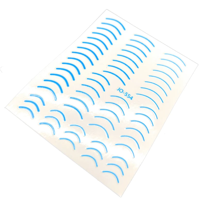 Neon blue nail stickers for nail art