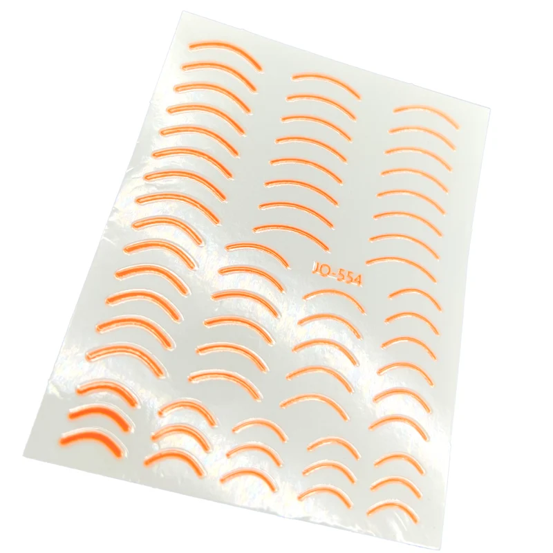 Neon orange nail stickers for nail art