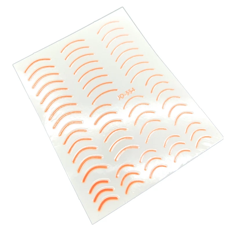 Neon orange nail stickers for nail art