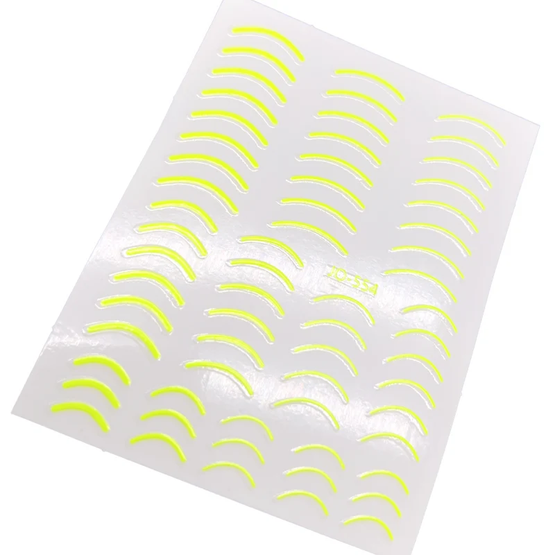 Neon yellow nail stickers for nail art