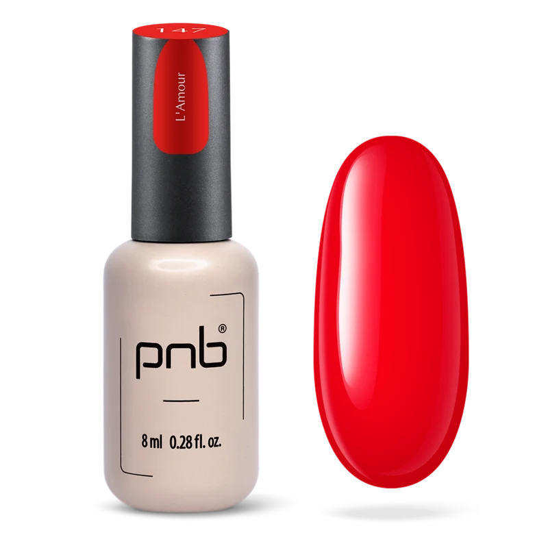 PNB red gel nail polish 147 L’Amour