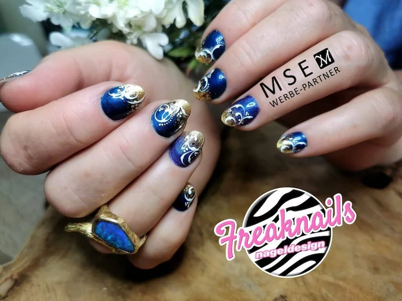 #332 Premium-EFFEKT Color Gel 5ml Dunkles, leuchtendes Blau mit Schimmereffekt