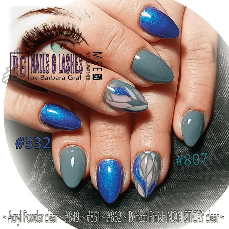 #332 Premium-EFFEKT Color Gel 5ml Dunkles, leuchtendes Blau mit Schimmereffekt