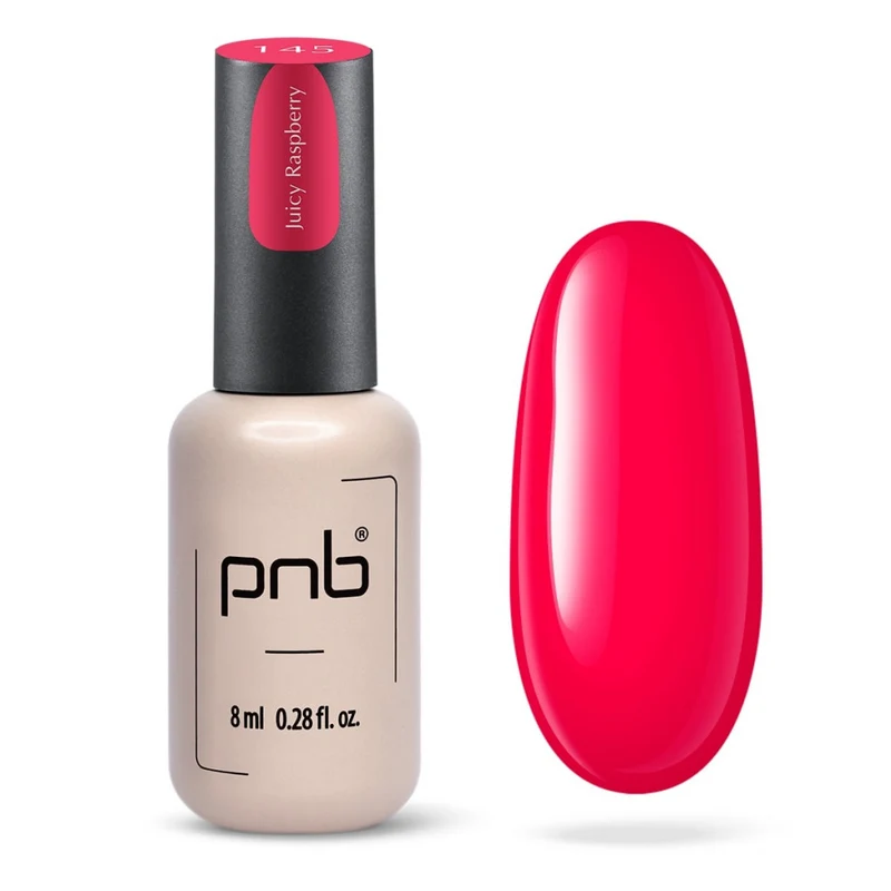 PNB pink gel nail polish 145 Juicy Raspberry