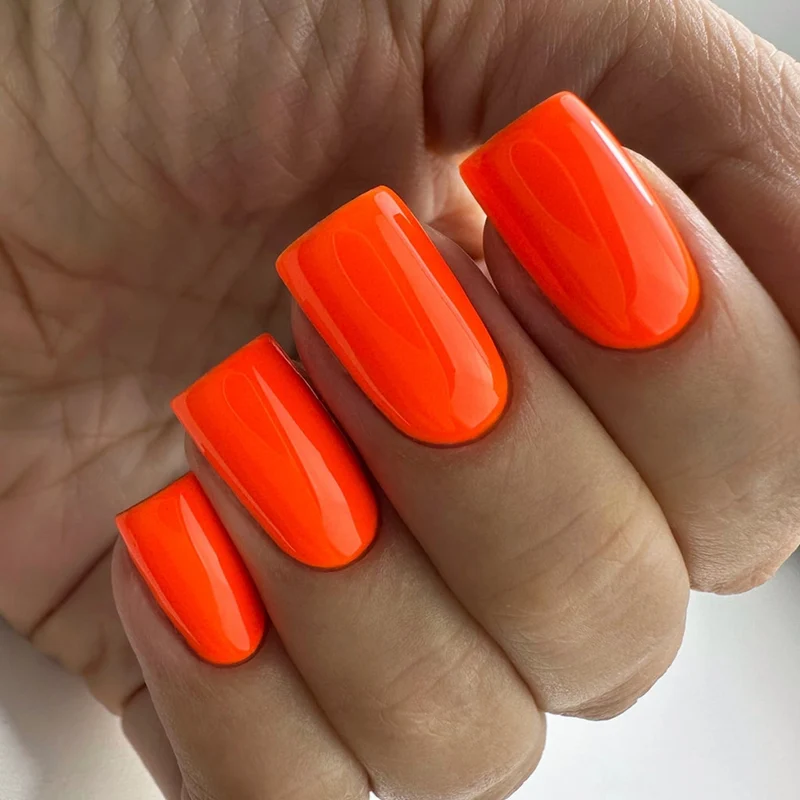 PNB orange gel nail polish 113 Smile