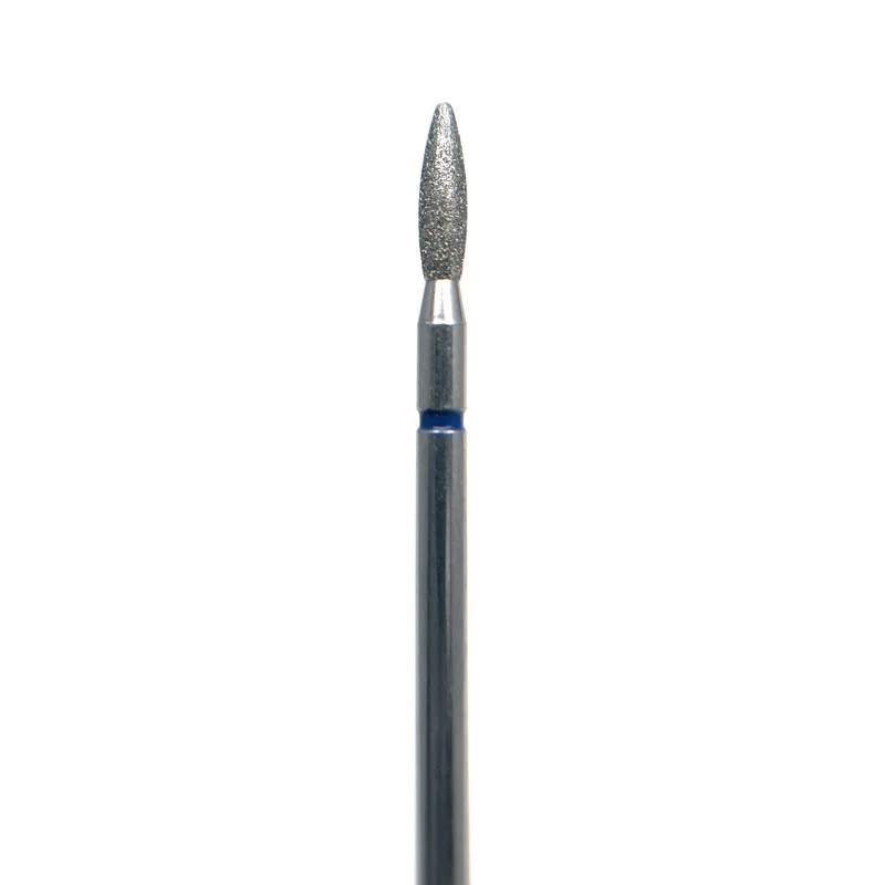 Diamond e-file nail drill bits 2.3mm - flame (Drop), medium grit, Russian manicure nail drill bits, cuticle cutter