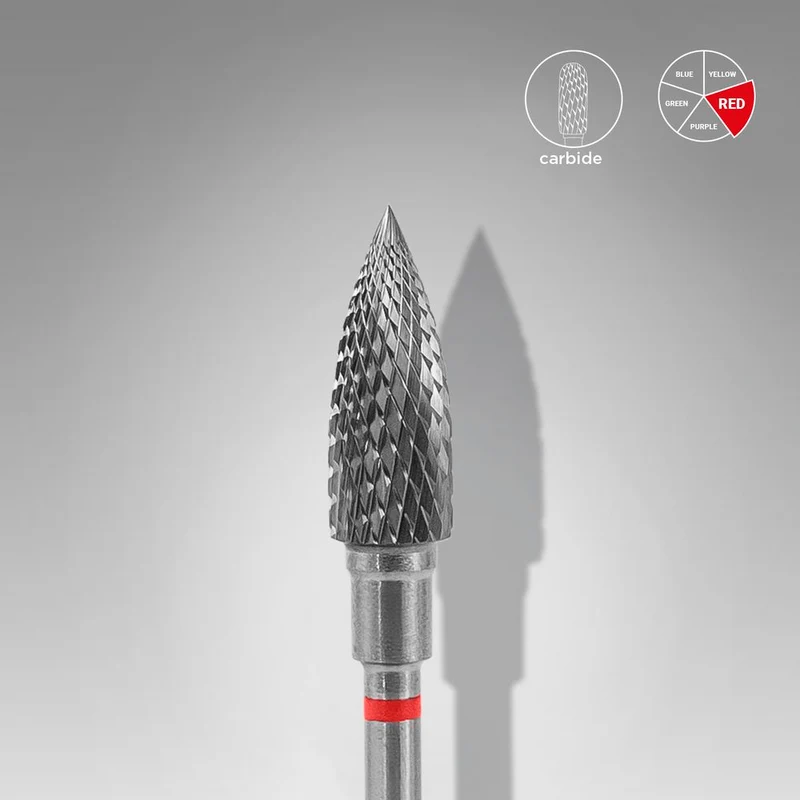 STALEKS PRO Expert Carbide nail drill bit 5 MM Working part 13.5 MM Nail tools for Russian manicure, nail drill bits for gel nail polish removal FT10R050/13.5