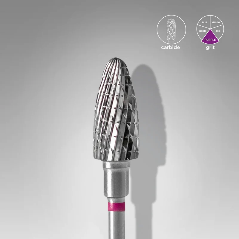 STALEKS PRO Expert Carbide nail drill bit 6 MM Working part 14 MM Nail tools for Russian manicure, nail drill bits for gel nail polish removal FT90V060/14