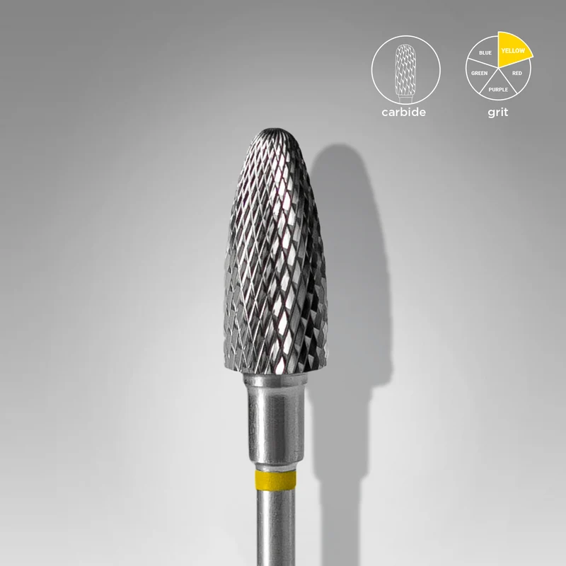 STALEKS PRO Expert Carbide nail drill bit 5 MM Working part 14 MM Nail tools for Russian manicure, nail drill bits for gel nail polish removal FT90Y060/14