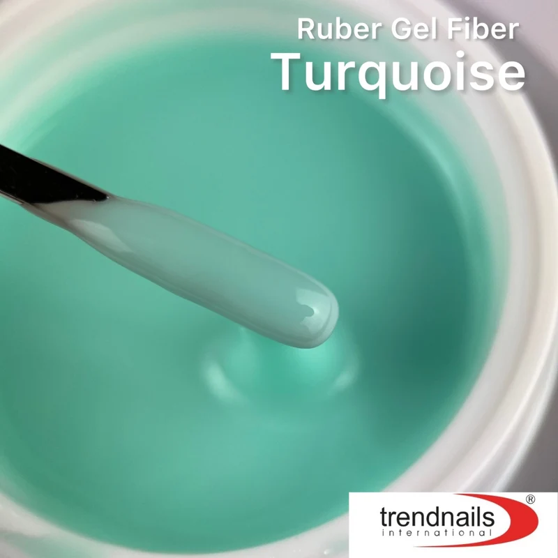 Rubber Gel Fiber+Vitamins "Turquoise" 30ml von Trendnails (TPO/HEMA-free)