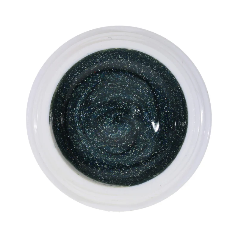 #217 Premium-GLITTER Color Gel 5ml Dunkler Petrolton in Kombination mit bronzefarbenem Glitter