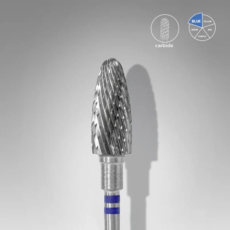 Fräseraufsatz Hartmetall Bit fein (blau) für Linkshänder in Größen: 6,0mm von STALEKS