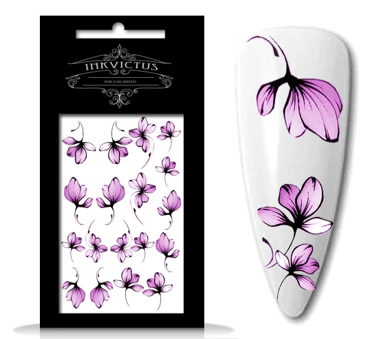 INKVICTUS flower nail decals / sliders 5292