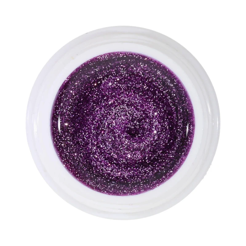#112 Premium-GLITTER Color Gel 5ml Kräftiger Fliederton mit silbernem Glitter