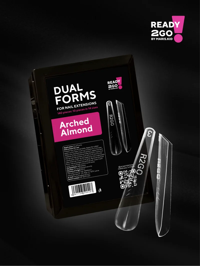 R2GO Dual Tips Arched Almound 140 Stk. von MARIS.KID 1 Packung