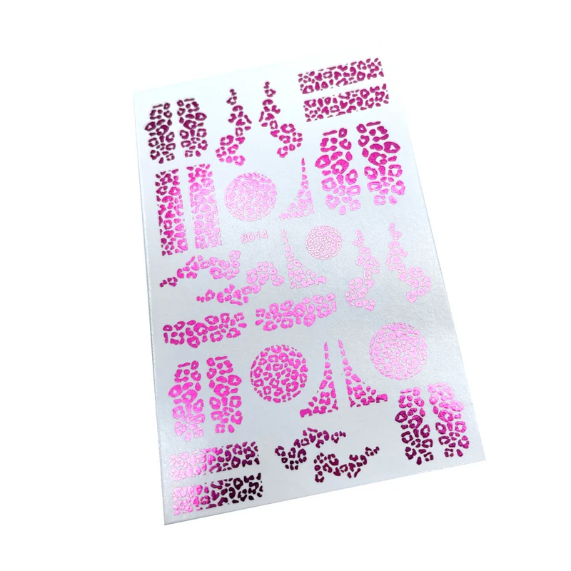 INKVICTUS Leopard nail decals / sliders purple foil 8014