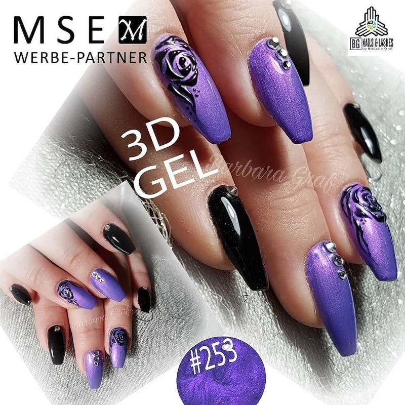 #253 Premium-EFFEKT Color Gel 5ml Kräftiges bläuliches Flieder mit leuchtendem Perlglanz