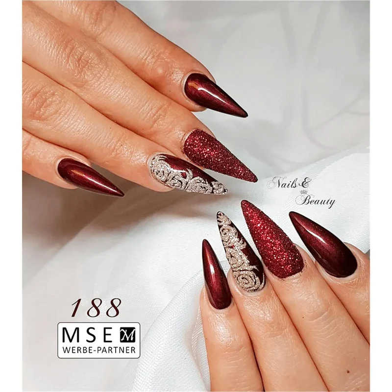#188 Premium-EFFEKT Color Gel 5ml Dunkles Braunrot mit rotem Perlglanz