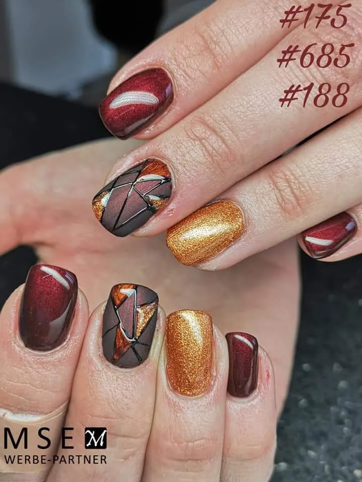 #188 Premium-EFFEKT Color Gel 5ml Dunkles Braunrot mit rotem Perlglanz