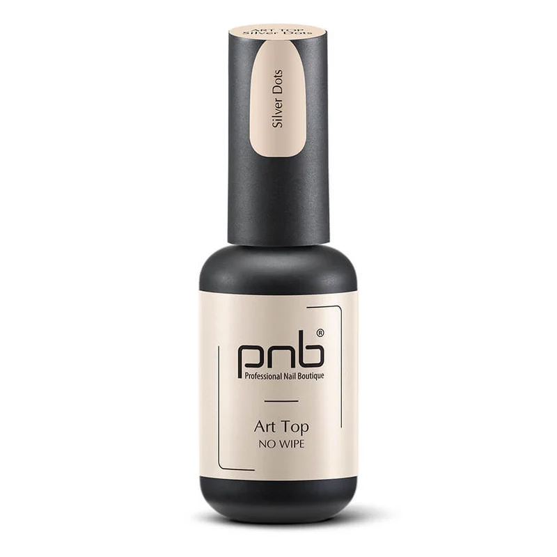 PNB Art Top Silver Dots no wipe gel nail polish