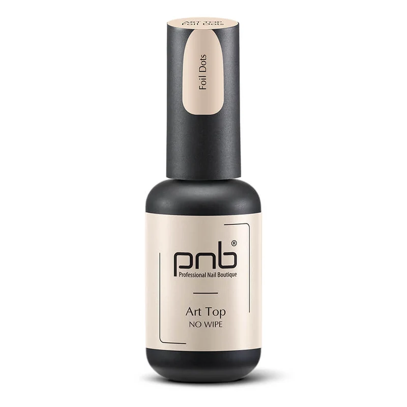 PNB Art Top Foil Dots no wipe gel nail polish