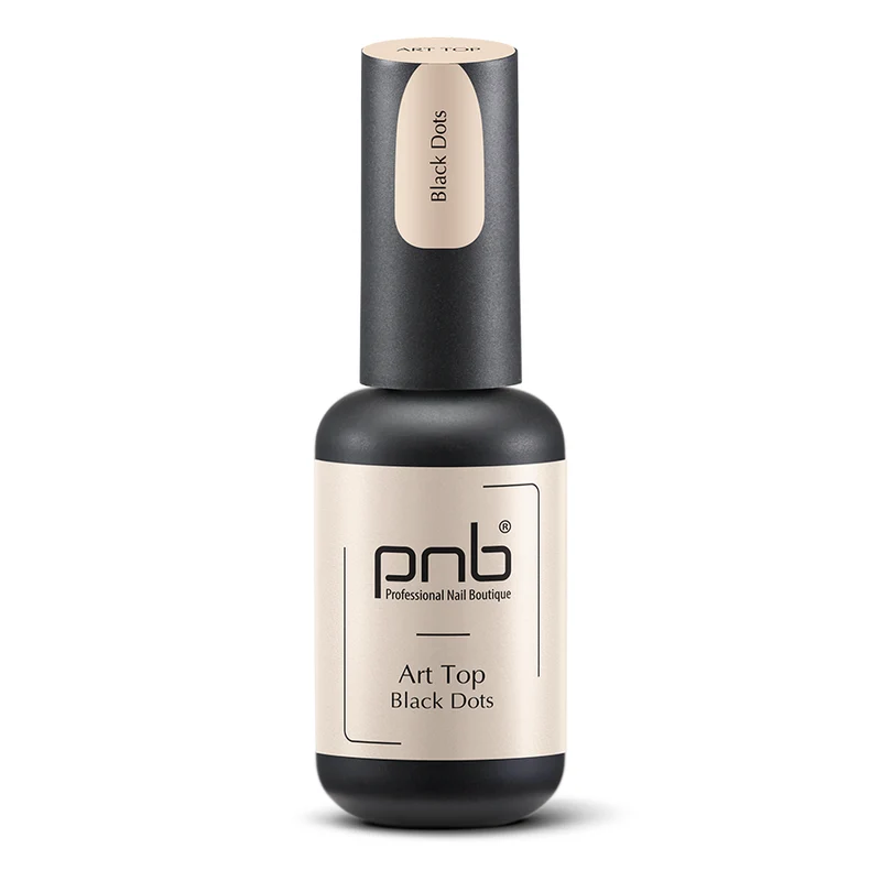 PNB Art Top Black Dots gel nail polish