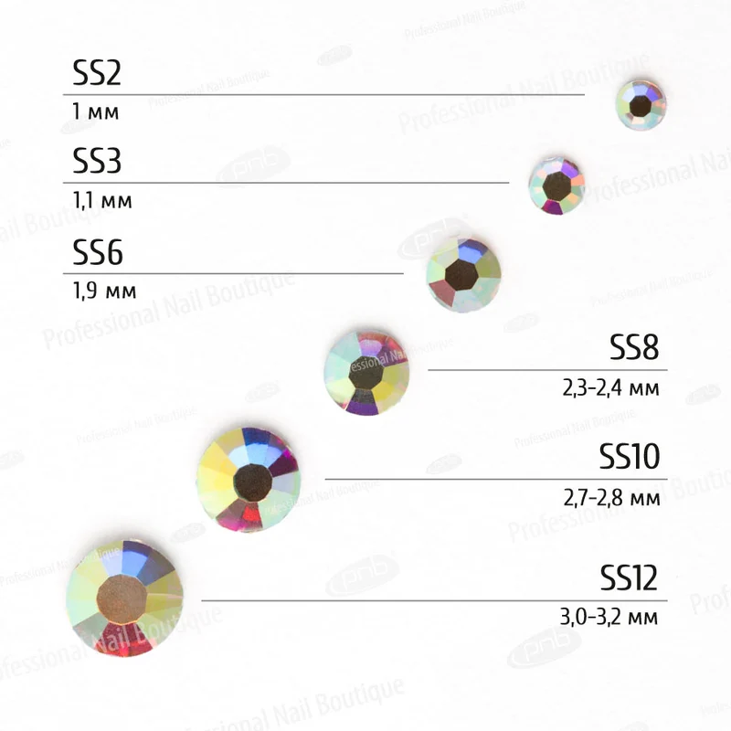 PNB Rhinestones Glass AB mix 1440 pcs