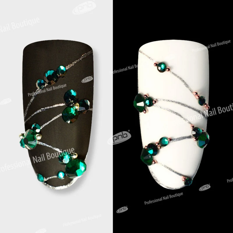 PNB Rhinestones Glass Green Mix 200 pcs