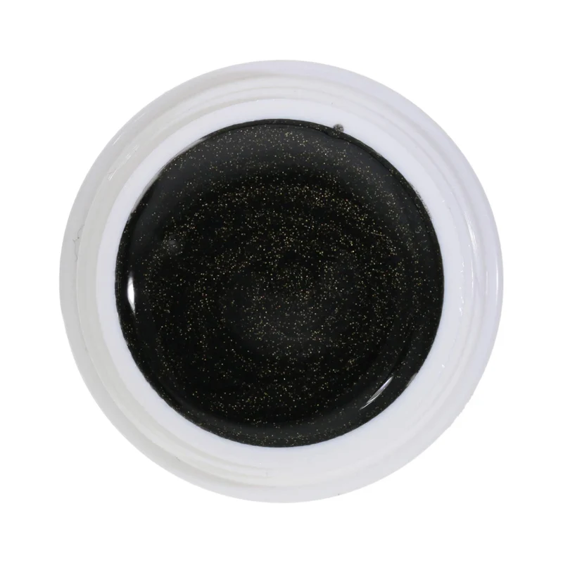 #238 Premium-GLITTER Color Gel 5ml Schwarz mit Kupfer-/Gold-farbenem Glitter