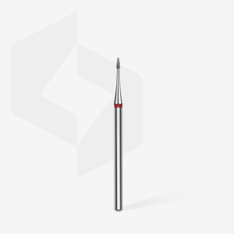 Fräseraufsatz mini Flamme Diamant Bit fein (rot) 1 mm Arbeitsteil 3 mm von STALEKS